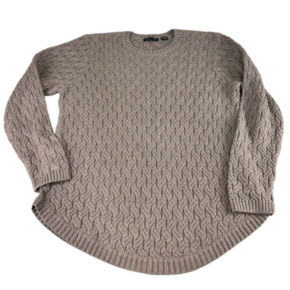 Jeanne Pierre Sweater Women's Extra Large Brown Pullover Long Sleeve Cable Knit - Picture 6 of 7